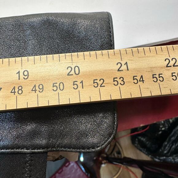 Michael Kors MK Over The Knee Bromley Riding Boots 7.5 Stretch Leather Elevated - Picture 5 of 15